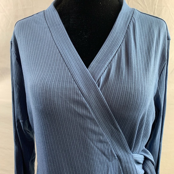 Ribbed Knit Wrap Knot Side Dress - Picture 8 of 9